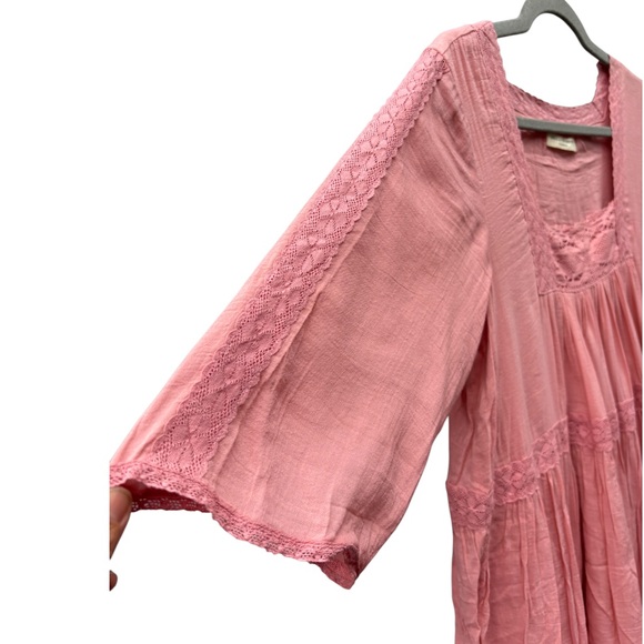 Spell & The Gypsy Women’s S Harmony Crocheted Lace Boho Tunic Dress in Peony - Picture 10 of 15